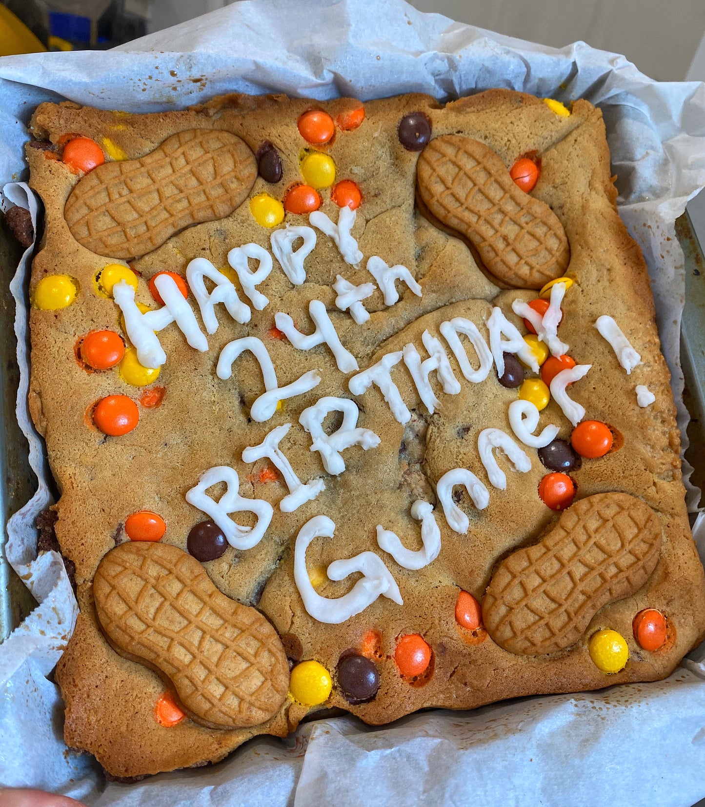 Personalized Brownie Cake