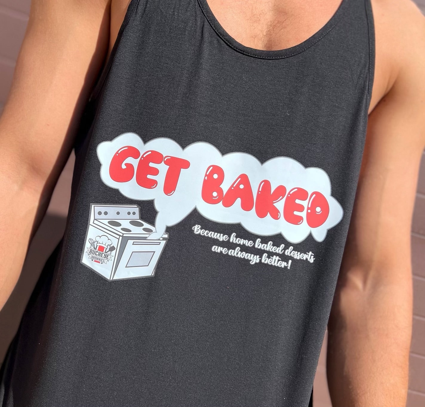 GET BAKED Exclusive Black Men’s Stringer Tank Top