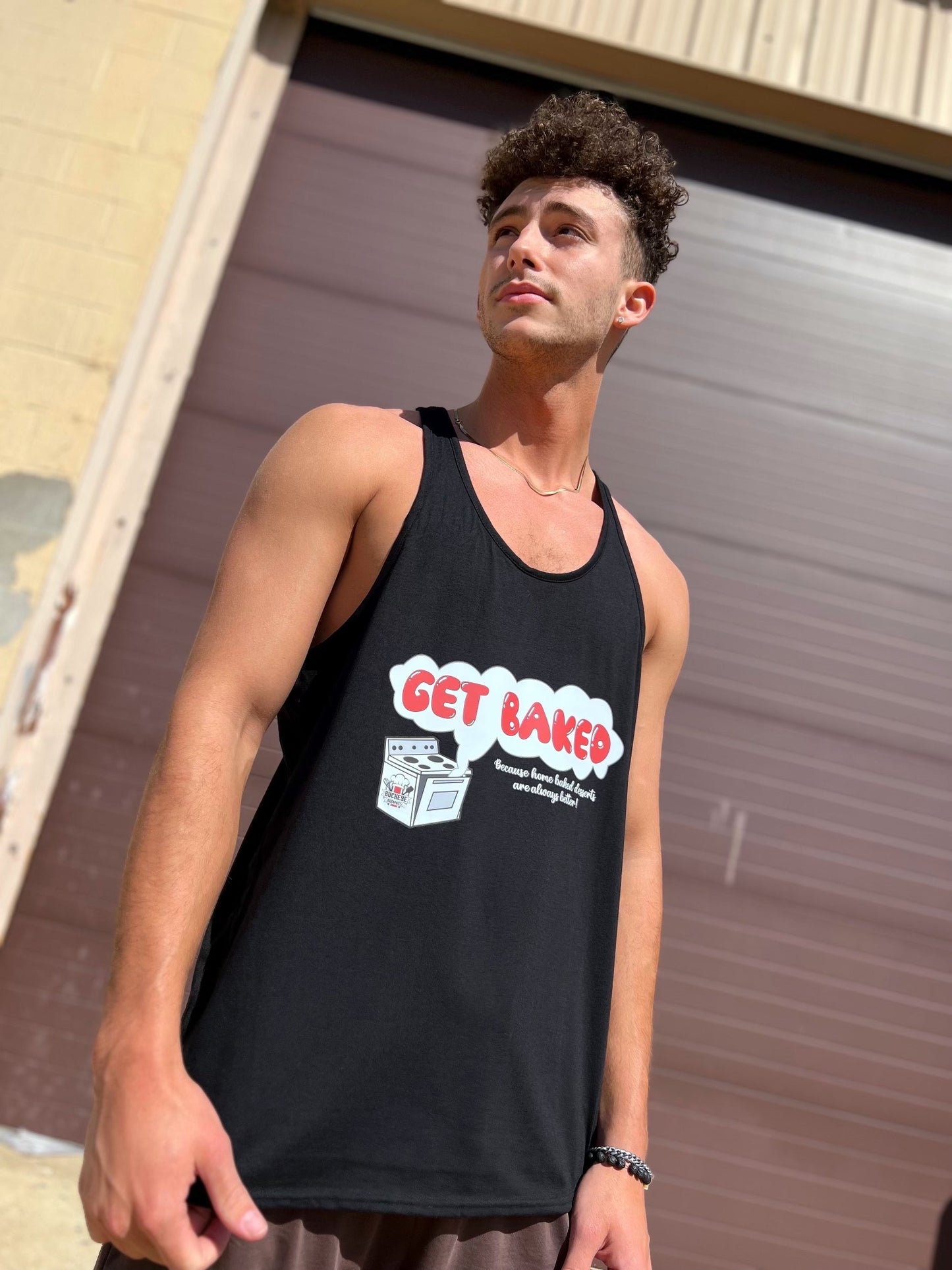 GET BAKED Exclusive Black Men’s Stringer Tank Top